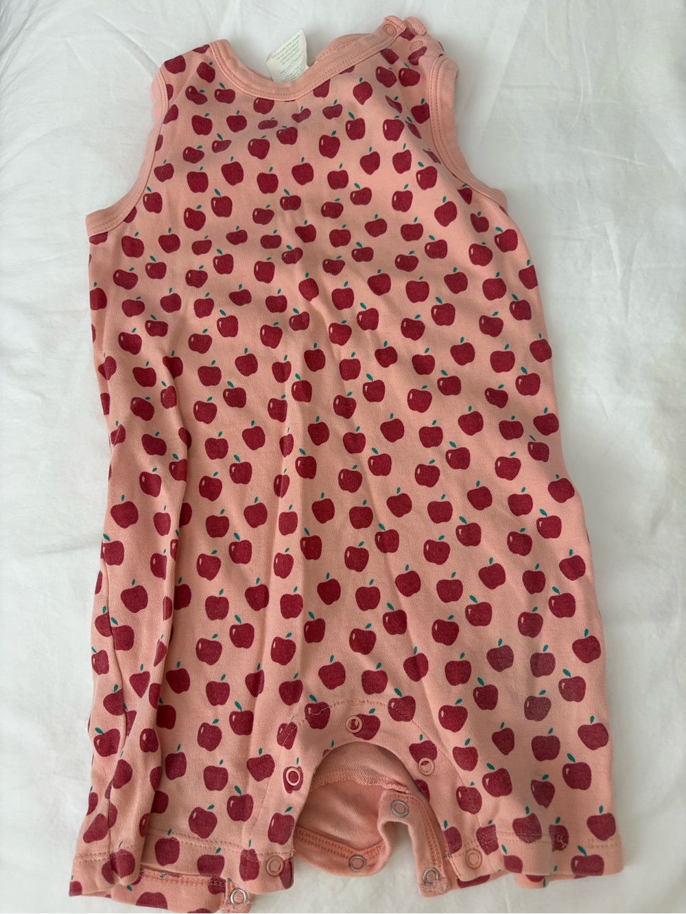 Parade- toddler Pink Apple Print Baby Romper
